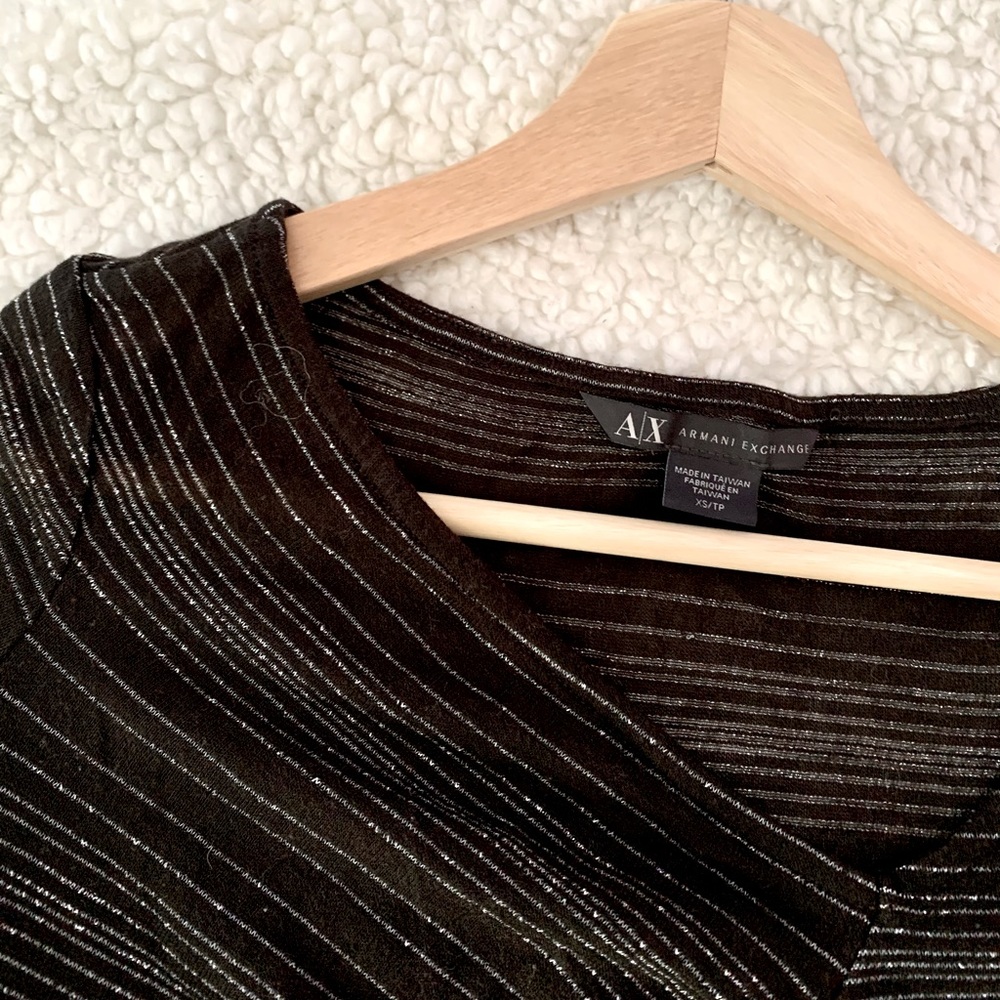 Armani Exchange || Sparkly Stripped Top ✨